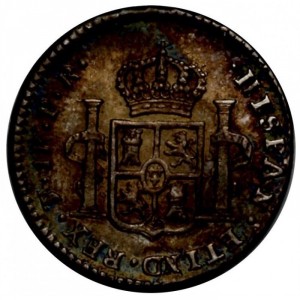 Реверс монеты Боливия, 1 реал, 1786-1789