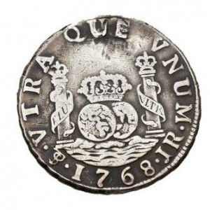 Реверс монеты Боливия, 2 реала, 1767-1770