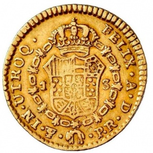 Реверс монеты Боливия, 1 эскудо, 1778-1788