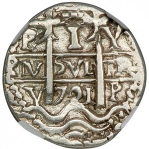 Реверс монеты Боливия, 1 реал, 1701-1724
