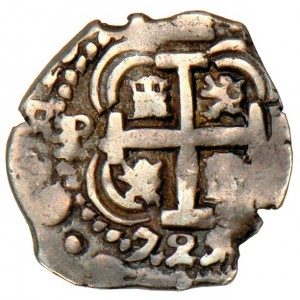 Аверс монеты Боливия, 2 реала, 1728-1747