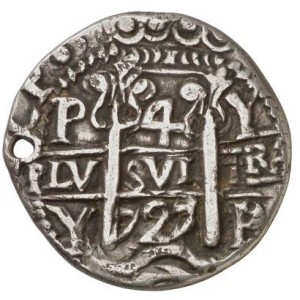Реверс монеты Боливия, 4 реала, 1725-1727