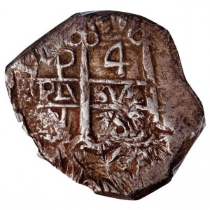 Реверс монеты Боливия, 4 реала, 1760-1773