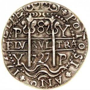 Реверс монеты Боливия, 8 реалов, 1725-1727