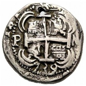 Аверс монеты Боливия, 8 реалов, 1728-1747