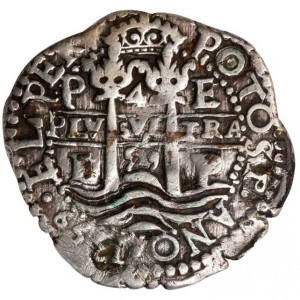 Реверс монеты Боливия, 4 реала, 1652-1666