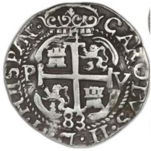 Аверс монеты Боливия, 4 реала, 1667-1701