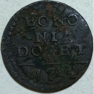 Реверс монеты Болонья, 1 кваттрино, 1721-1723