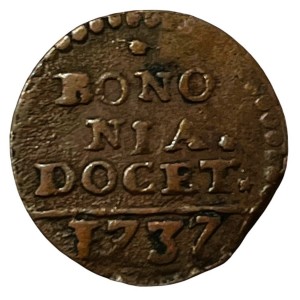 Реверс монеты Болонья, 1 кваттрино, 1730-1740