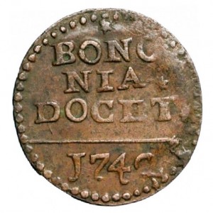 Реверс монеты Болонья, 1 кваттрино, 1741-1758