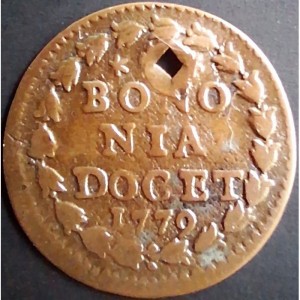 Реверс монеты Болонья, 1 кваттрино, 1778-1779