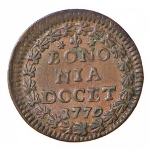 Реверс монеты Болонья, 1 кваттрино, 1778-1779