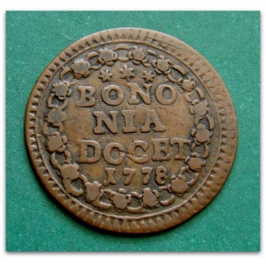 Реверс монеты Болонья, 1 кваттрино, 1778-1779