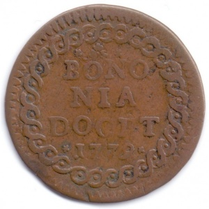 Реверс монеты Болонья, 1 кваттрино, 1779-1784