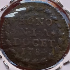 Реверс монеты Болонья, 1 кваттрино, 1779-1784