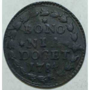 Реверс монеты Болонья, 1 кваттрино, 1784