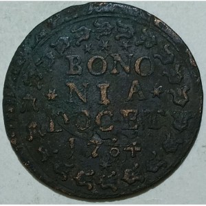 Реверс монеты Болонья, 1 кваттрино, 1784