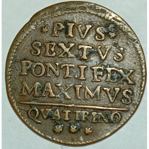 Реверс монеты Болонья, 1 кваттрино, 1796