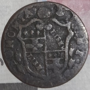 Аверс монеты Болонья, ½ байокко, 1715-1721