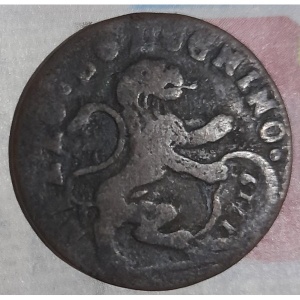 Реверс монеты Болонья, ½ байокко, 1715-1721