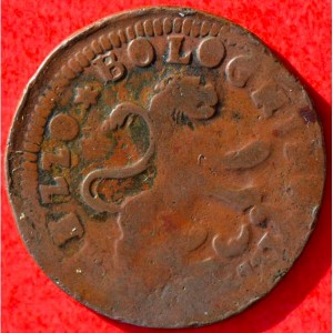 Реверс монеты Болонья, ½ байокко, 1724-1730