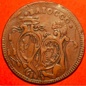 Аверс монеты Болонья, 1 байокко, 1784