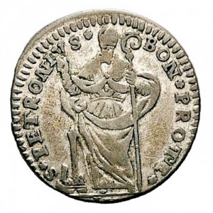 Реверс монеты Болонья, 4 болоньино, 1721-1724