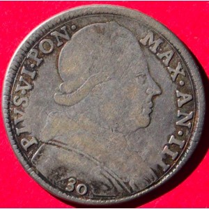 Аверс монеты Болонья, 30 болоньино, 1777-1792