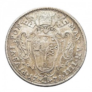 Аверс монеты Болонья, 50 болоньино, 1778