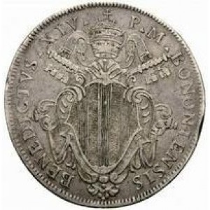 Аверс монеты Болонья, 1 скудо, 1740