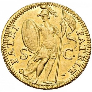 Реверс монеты Болонья, 1 цехин, 1742