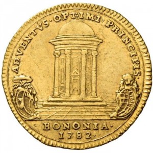 Реверс монеты Болонья, 1 цехин, 1782