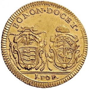 Реверс монеты Болонья, 1 доппия, 1787-1788