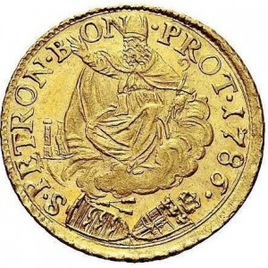 Реверс монеты Болонья, 2 цехина, 1786-1787
