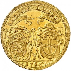 Реверс монеты Болонья, 2 доппии, 1786-1787