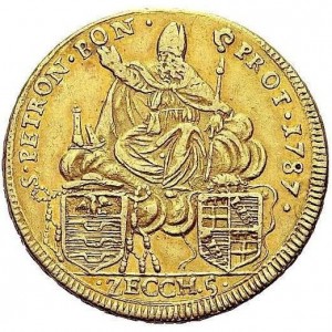 Реверс монеты Болонья, 5 цехинов, 1787