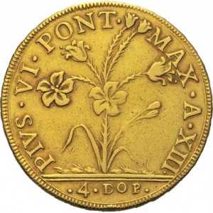 Аверс монеты Болонья, 4 доппии, 1787