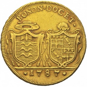 Реверс монеты Болонья, 4 доппии, 1787