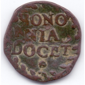 Реверс монеты Болонья, 1 кваттрино, 1663-1667