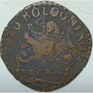 Реверс монеты Болонья, ½ болоньино, 1621-1622