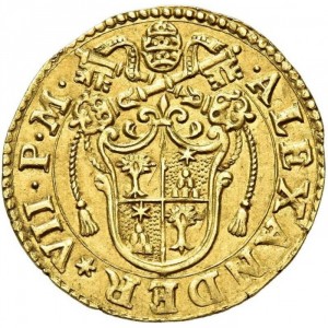 Аверс монеты Болонья, 1 скудо, 1655-1658, Щит Ломеллини