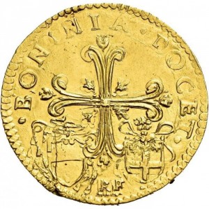 Реверс монеты Болонья, 4 доппии, 1654