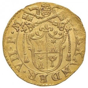 Аверс монеты Болонья, 1 скудо, 1658-1662, Щит Фарнезе