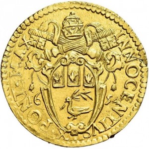 Аверс монеты Болонья, 4 доппии, 1654