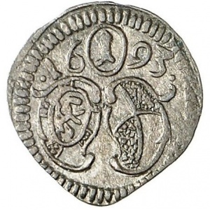 Аверс монеты Бранденбург-Ансбах, 1 пфенниг, 1693, Односторонняя монета