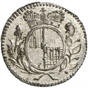 Аверс монеты Бранденбург-Ансбах, 1 пфенниг, 1781
