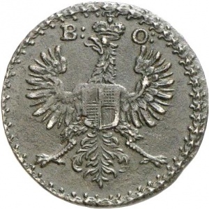 Аверс монеты Бранденбург-Ансбах, 2 пфеннига, 1752