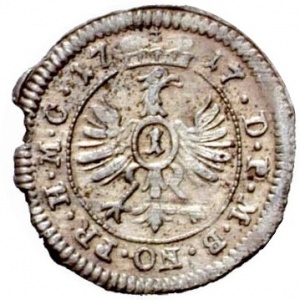 Реверс монеты Бранденбург-Ансбах, 1 крейцер, 1717-1722