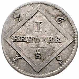 Реверс монеты Бранденбург-Ансбах, 1 крейцер, 1765