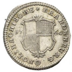 Аверс монеты Бранденбург-Ансбах, 2 крейцера, 1760